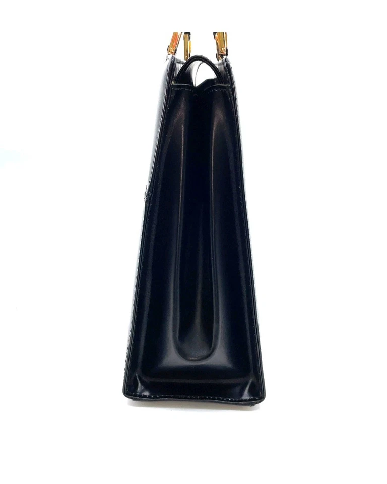 Auténtico bolso de mano para mujer Yves Saint Laurent de cuero negro Foto 4 de 4