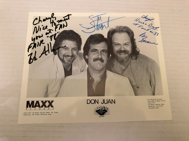 Vintage Don Juan Autographed Photograph Country Singer