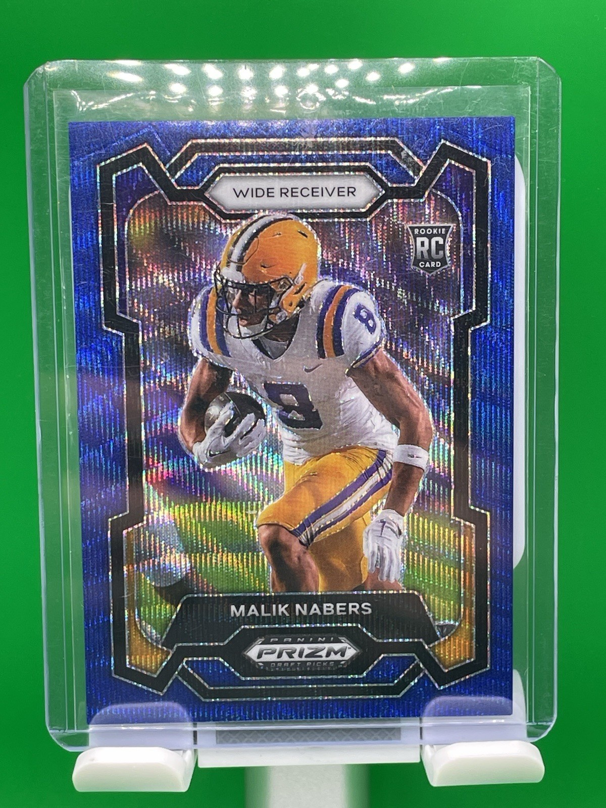 2024 Panini Prizm Draft Picks - Malik Nabers #109 Blue Wave Prizm /249 (RC)