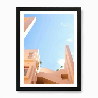Urban Dream Landscape Pink Art Prin Framed Wall Art Poster Canvas Print Picture