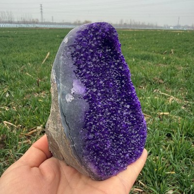1.6LB Amethyst geode quartz cluster crystal specimen Healing random 1pc