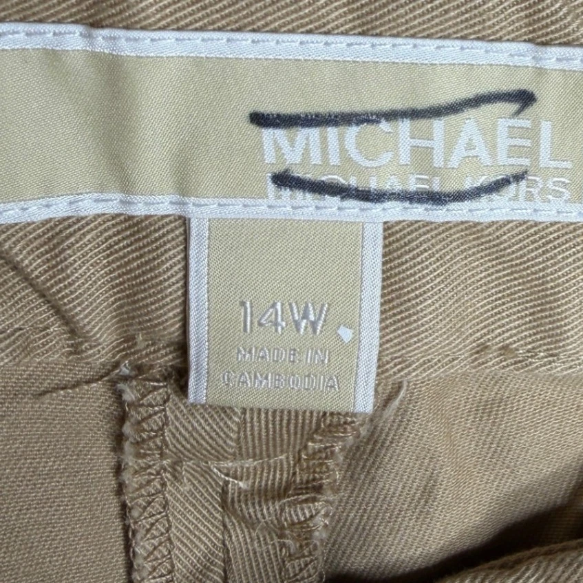 Pantalones cortos para mujer Michael Kors talla 14W beige Foto 2 de 4