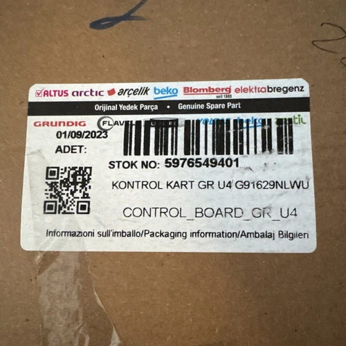 Beko Refrigerator Control Board 5976549401 -NEW