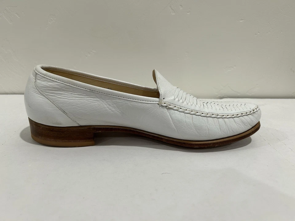 Mocasines blancos Bostonian vintage años 80’s Miami Vice Style 9 1/2 M Foto 2 de 4