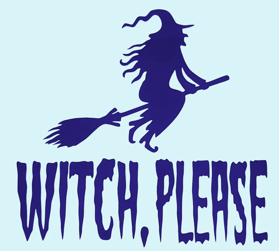 Witch Please 5 pulgadas ventana coche/portátil vinilo pegatina lindo y divertido Foto 2 de 4