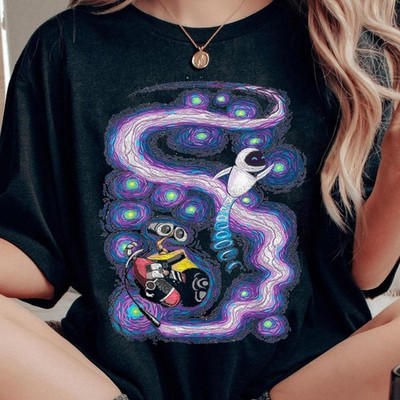 Wall-e And Eve Cosmic Stars Couple Matching T-Shirt S to 5XL