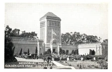 Vintage Mini Postcard Memorial Museum Golden Gate Park San Francisco California