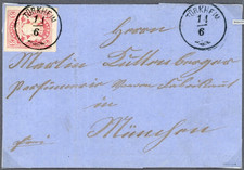 Bayern Brief - T&uuml;rkheim-M&uuml;nchen - 3 Kreuzer Wappenserie