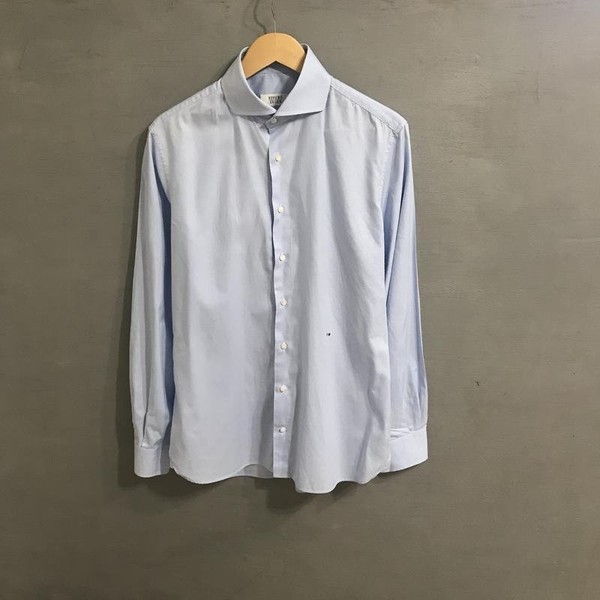 Men Bongenie Grieder Shirt Blue Cotton 42 / XL /