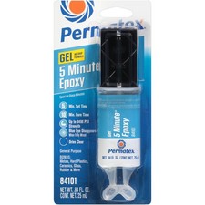 Permatex 84101 PermaPoxy 5 Minute General Purpose 0.84 oz. Pack of 1 , Black