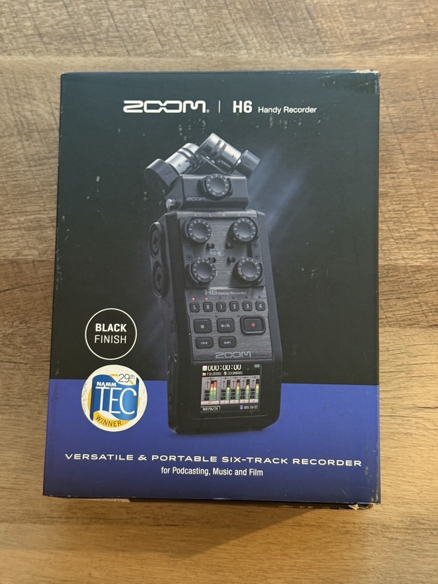 Zoom H6/BLK ① Zoom H6 Black 6-Input / 6-Track Portable Handy Recorder with