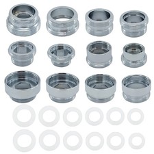 12 Pieces Faucet Adapter Kit Kitchen Aerator To Female Faucet Water Hose Adap...