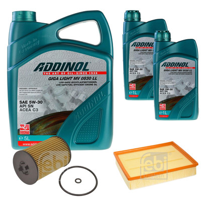 FEBI Inspektionspaket 7L ADDINOL GIGA LIGHT MV 0530 LL für VW Crafter Kasten