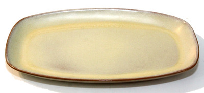 Frankoma 6P Platter Plate Desert Gold? Plainsman Pottery 11.5'' X 7  Vintage