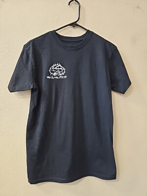 WORLD INDUSTRIES SKATEBOARD DEVIL W/PITCHFORK BLACK SHIRT SIZE