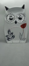 Owl Platter The Cellar Whiteware Macy's Red White Black