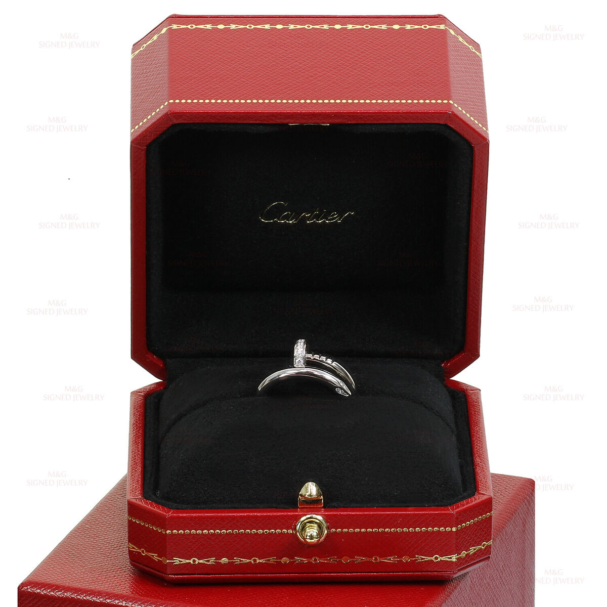 CARTIER Juste un Clou Diamond White Gold Ring Box Papers 51 CARTIER Juste un Clou Diamond White Gold Ring Box Papers 51