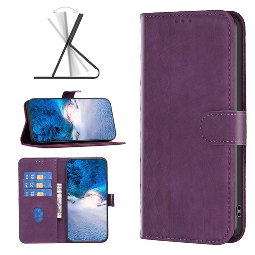 Flip Grid Leather Card Wallet Phone Case For iPhone 14 13 12 11 Pro XR XS 8 7 SE - Picture 56 of 62
