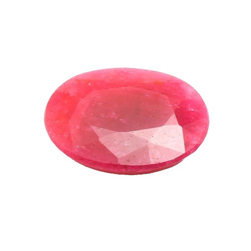 LOW GRADE 5.25cts FACETED 10.75 x 8 x 5 mm OVAL CUT RUBY AFRICA