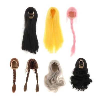 1/6 weibliche Haare Mädchen Puppe Perücke für 12 Zoll Actionfigur Zum Selbermachen Zubehör
