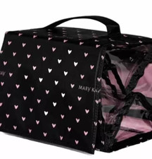 NEW MARY KAY TRAVEL ROLL UP BAG ORGANIZER, With REMOVABLE POUCH NIB Hearts