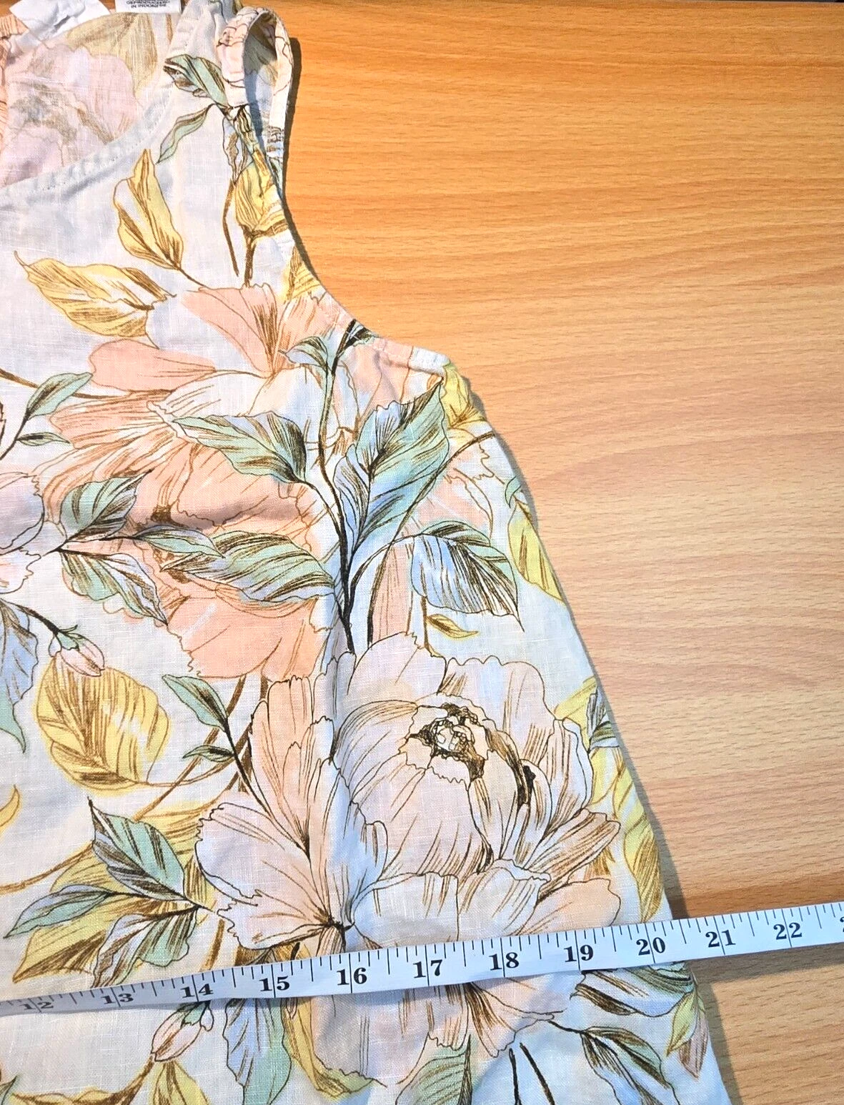 OFF WHITE Abito smanicato floreale Nicole Miller donna tg XS bianco sporco buco della serratura lino