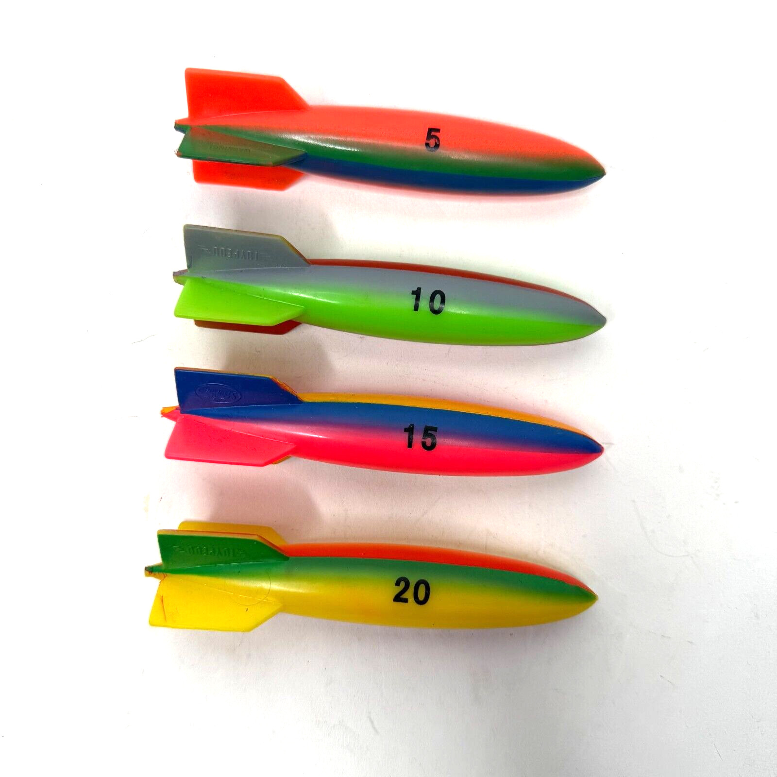 Swimways Toypedo Bandits Pool Toy Underwater - Lot of 4 mini Torpedos W/ Points