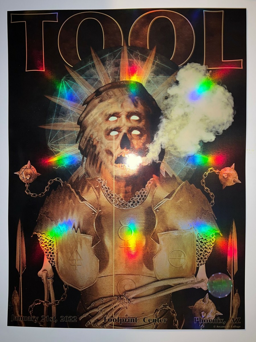2022 TOOL PHOENIX POSTER CONCERT TOUR 1/21/22 ARCANO XV COLLAGE