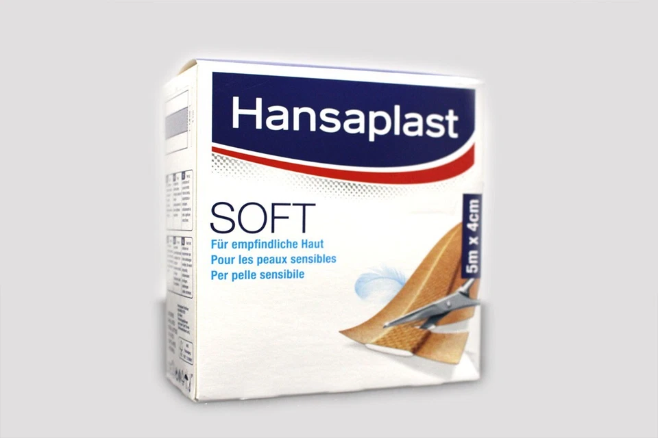 BEIERSDORF AG HANSAPLAST Soft Pflaster Wundverband 4 cm x 5 m (1 Stück / Rolle) PZN 08861291