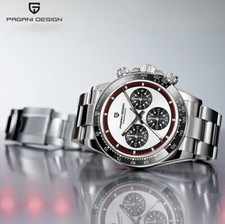 Pagani Design Mens Watch Japan Chronograph Quartz Wristwatch 100m Waterproof Box