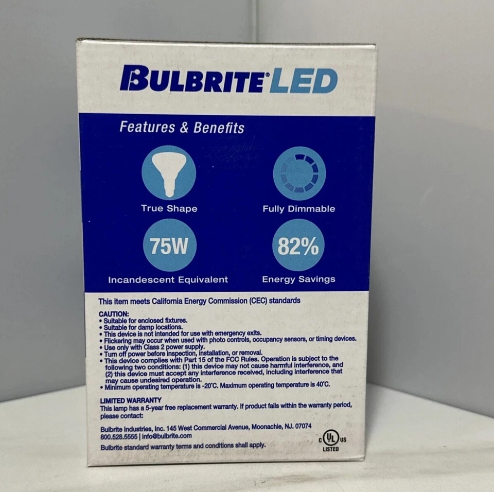 Bulbrite 16.5W DIMMABLE Light Bulb #772810 LED BR30 - Image 3 of 4