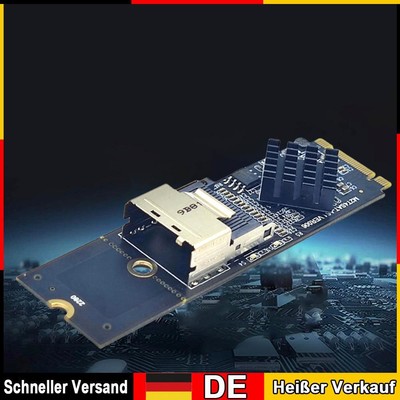 M.2 NVME zu Mini SAS SFF-8087 Erweiterungskarte mit Kabel HDD SSD SATA Controlle