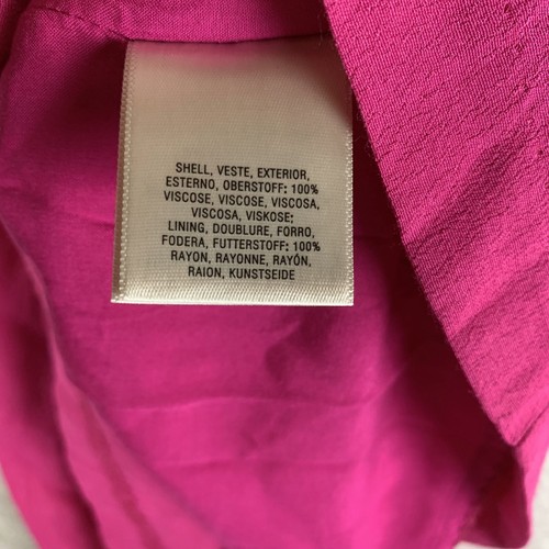 Maeve by Anthropologie Wrap Dress Women's 14 Pink Puff Sleeve Irregular Hem 8176 - Picture 5 of 8