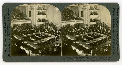 WWI ~ WORLD DISARMAMENT CONFERENCE DELEGATES WASHINGTON DC Stereoview 23314 300