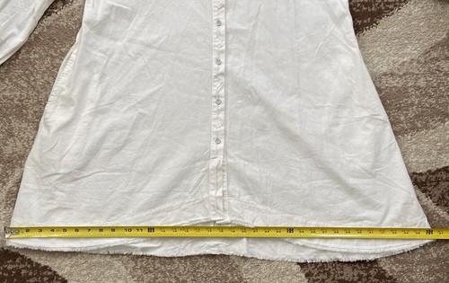 $108 NWT - FREE We THE PEOPLE Long Sleeve Large WHITE Blouse Shirt Top OVERSIZED - Picture 12 of 20