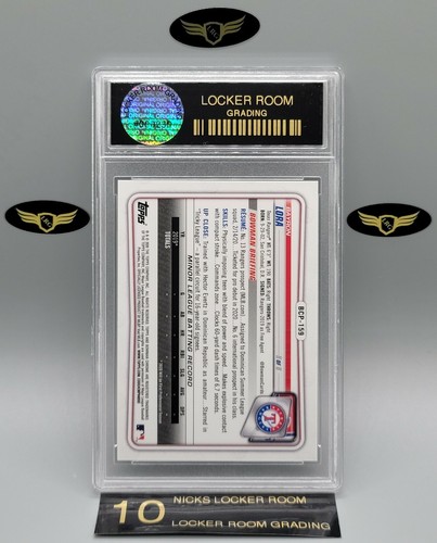 2020 Bowman Chrome Texas Rangers BAYRON LORA #BCP-159 rookie /150 RC mint LRG 10 - Picture 2 of 3