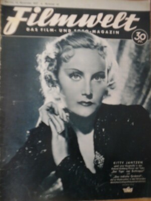 FILMWELT 46 - 14.11. 1937 Kitty Jantzen Marika Rökk Sybille Schmitz Inkijinoff G