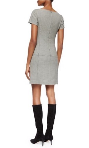 Ralph Lauren Black Label Wool-Blend Black & White Houndstooth Mod Dress, Size 4 - Picture 3 of 9