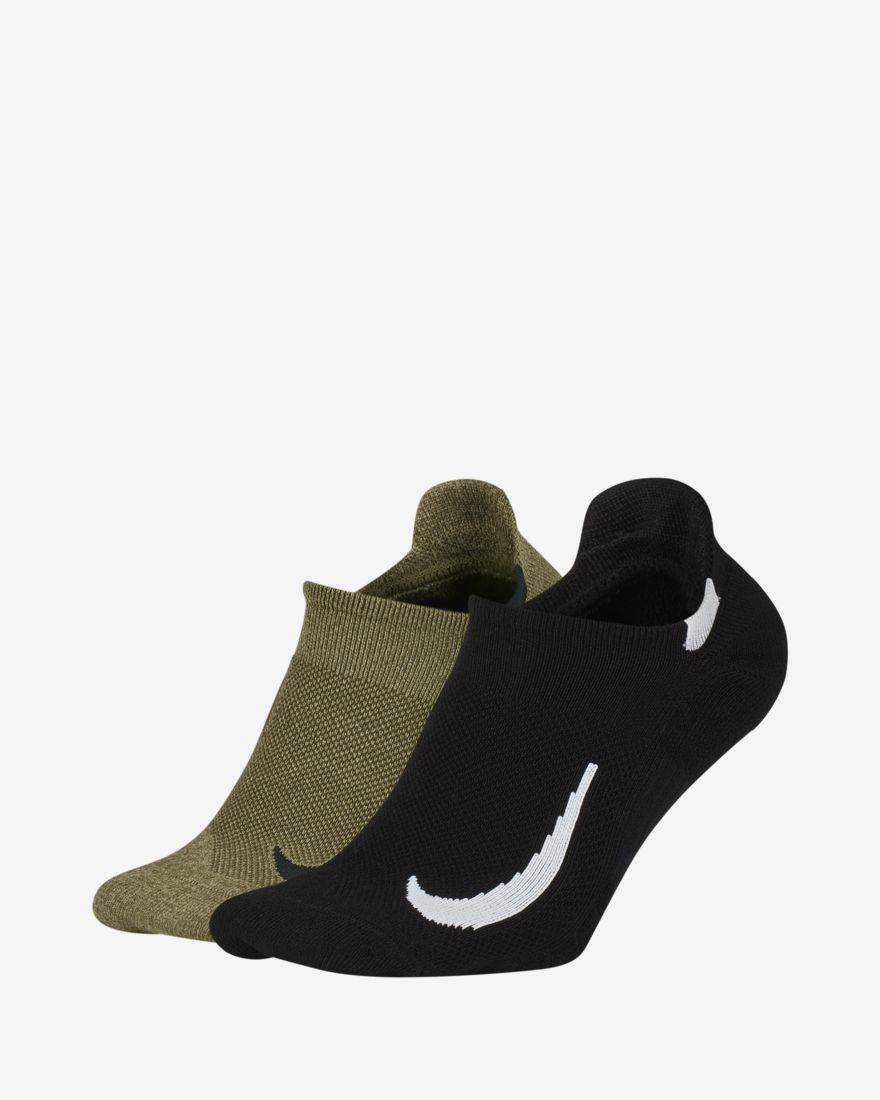 nike running 2 pack logo no show socks