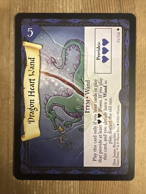 Base By Mp Harry Potter Dragon Heart Wand 51/116 Base Set Wizards Of The Coast MP ...