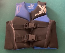 HO Sports Youth Life Jacket Vest For Kids 50-90lbs Blue  Black Great Condition 