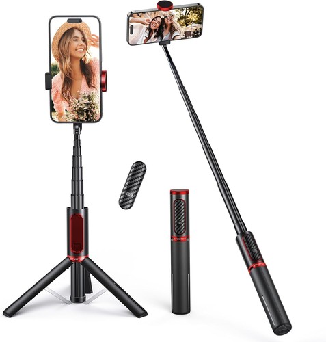 ATUMTEK Selfie Stick Treppiede, Estensibile 3 in 1 Alluminio Bluetooth Selfie Stick con