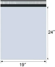 SKmax 2MIL POLY MAILERS SHIPPING BAGS 19x24, Q'TY 10/25/50/100/200/500/1000PCS