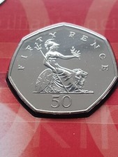 2001 BUNC 50p Britannia Fifty Pence Coin Brilliant Uncirculated