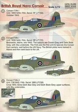 PSL72359 Print Scale Decals 1:72 British Royal Navy Vought F4U Corsair