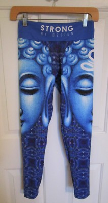 World of Leggings Laser Print SMALL MADE USA Strong by Design SMALL Full length 