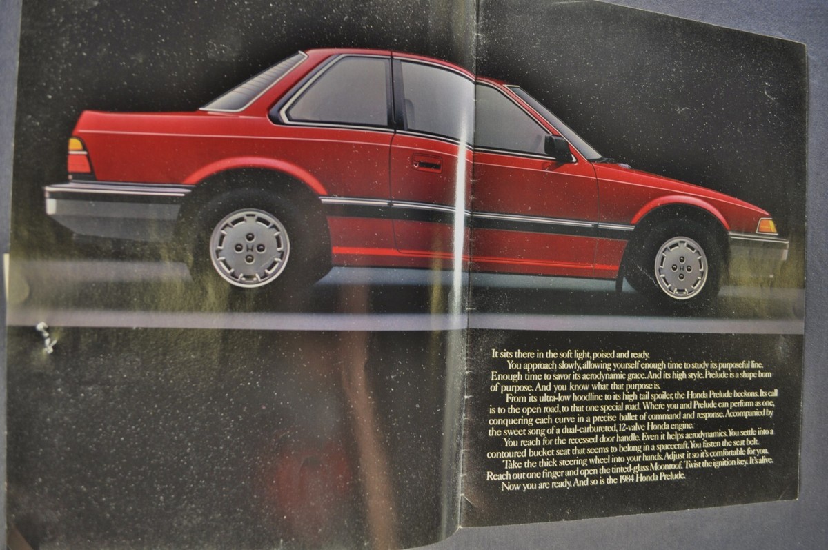 1984 Honda Prelude Catalog Sales Brochure Coupe Nice Original 84