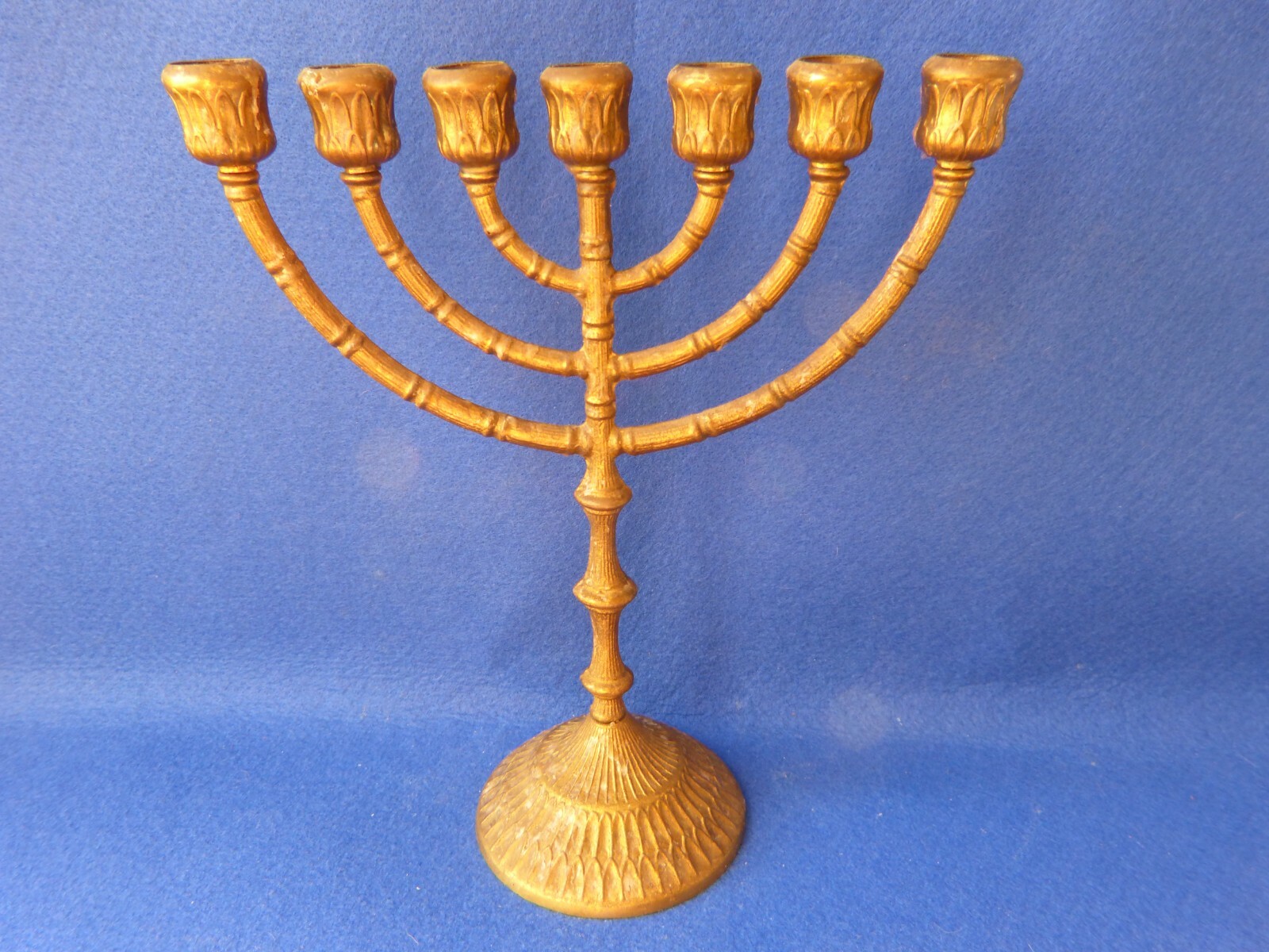 Vintage Judaica Brass Big Hanukkah Menorah eBay