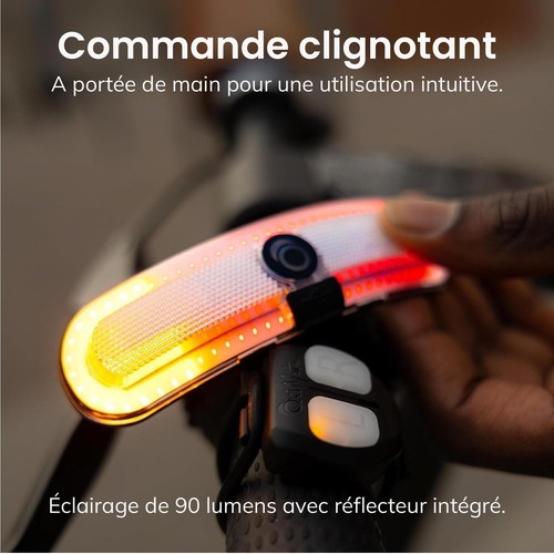 Innovation Française - Éclairage Turn pour Casque Vélo Et Trottinette Rouge a... - Photo 4 sur 6