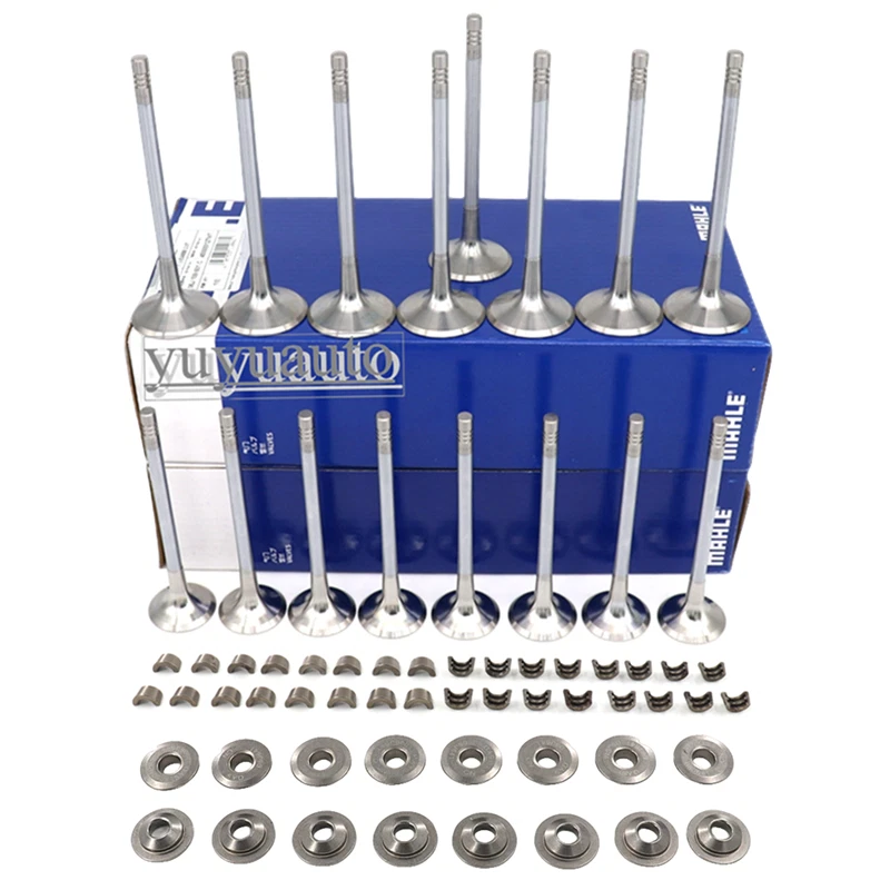 Juego de 16 válvulas de escape de admisión de motor para VW AUDI 1.8 2.0T Foto 2 de 4